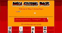 Desktop Screenshot of megacoloringpages.com